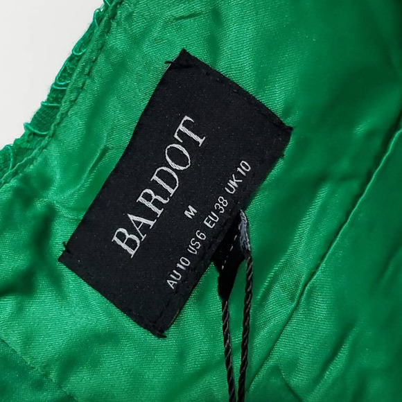 Bardot Fleur Halter Dress Fern Green Lace Sleeveless Open Back 6 - Picture 4 of 12